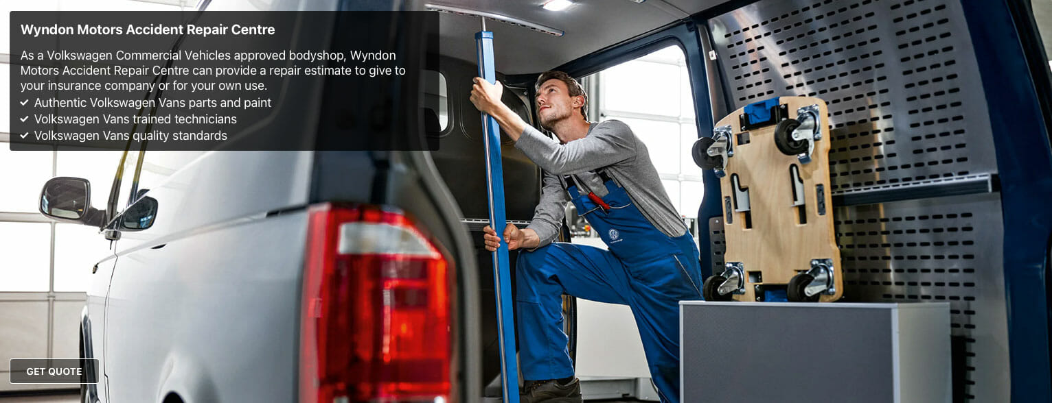 VW commercial vans accident repair centre